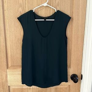 J Crew emerald green cap sleeve blouse